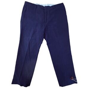 Jos. A. Bank 1905 Mens Navy Blue Linen Cotton Blend Flat Front Dress Pants 38R